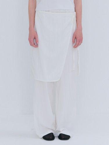 WRAP WIDE PANTS WHITE - camino - Modalova