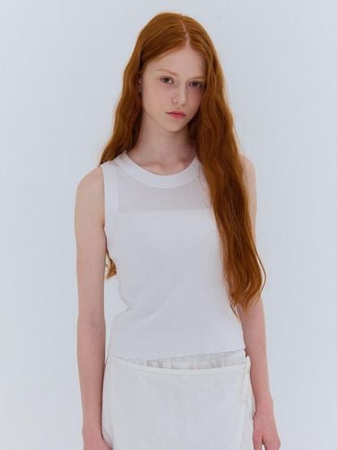 SUMMER ROUND SLEEVELESS KNIT WHITE - camino - Modalova