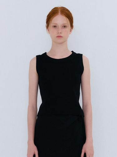 SUMMER ROUND SLEEVELESS KNIT BLACK - camino - Modalova