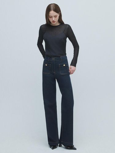 BOOTCUT DENIM PANTS(NAVY) - EVOKE ERA - Modalova