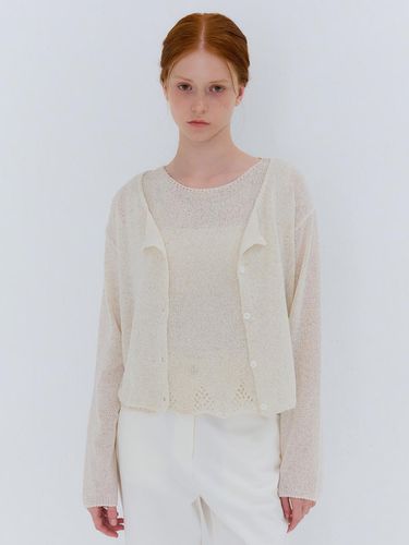 SUMMER COTTON BOUCLE CARDIGAN - camino - Modalova