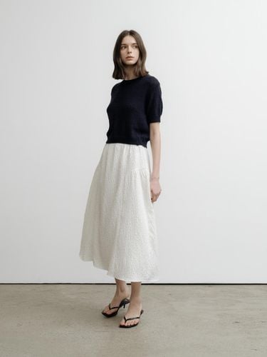 Jacquard Banded Skirt White - BENEATER - Modalova