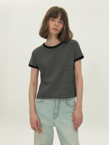 Coloring Stripe T-shirt BK_K241PSM003 - DEKAVV - Modalova