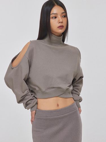 SHOULDER CUTOUT HIGH-NECK SWEATSHIRTS_T326TP105(DB - TOPGIRL - Modalova