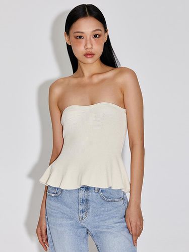 FEMININE RIB-KNIT TUBE TOP_T316TP115(CR) - TOPGIRL - Modalova