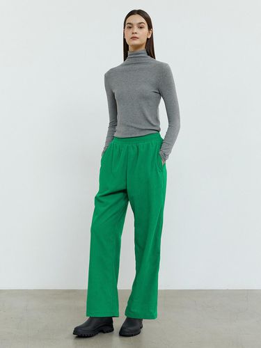 Corduroy Semi-Wide Pants - Green - TSH - Modalova