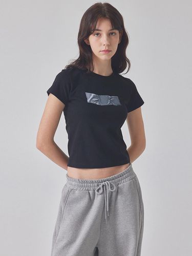 TAPE-PRINTED T-SHIRT_T416TP104(BK) - TOPGIRL - Modalova