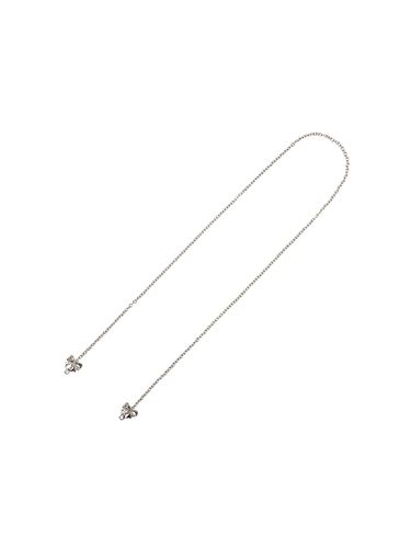 Balaca Cross Chain Strap Silver - vunque - Modalova