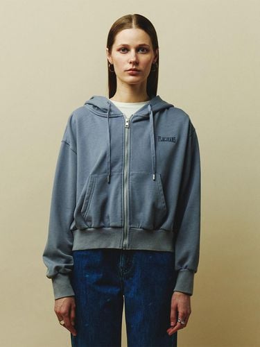 Basic Hoodie Zip-Up Blue - PLAC - Modalova