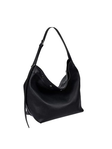 Button Up Net Hobo L Black - vunque - Modalova