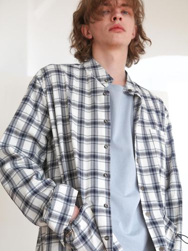 CHECK STRING POCKET SHIRTS JACKET GREY - Trip LE Sens - Modalova