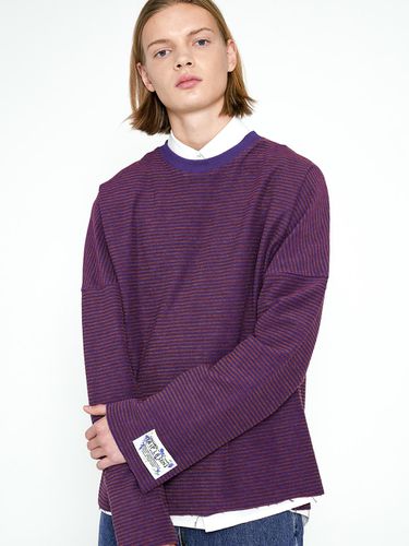 REVERSIBLE STRIPE OVER SWEATSHIRT_PURPLE - Trip LE Sens - Modalova