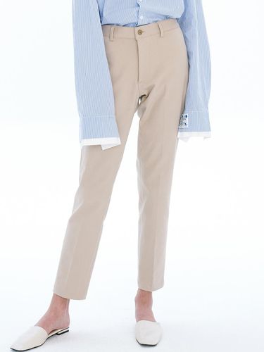 LIGHT TWILL COTTON SLIM PANTS_LIGHT BEIGE - Trip LE Sens - Modalova