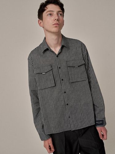 TAPE POCKET LINEN SHIRTS GREY - Trip LE Sens - Modalova