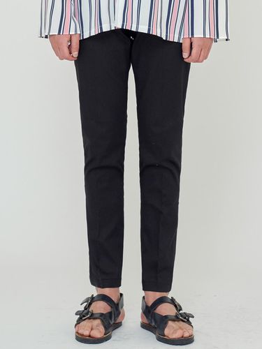 STRAIGHT FIT BANDING SLACKS BLACK - Trip LE Sens - Modalova