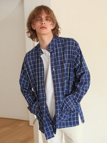 CHECK STRING POCKET SHIRTS JACKET NAVY - Trip LE Sens - Modalova