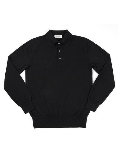 Gg Polo Collar Knit (Black) - SORTIE - Modalova