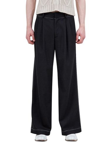 TOP STITCHED WOOL TROUSERS - LABELESS - Modalova