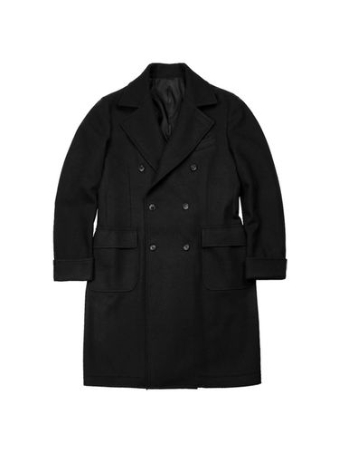 Bonheur Wool Polo Coat (Black) - SORTIE - Modalova