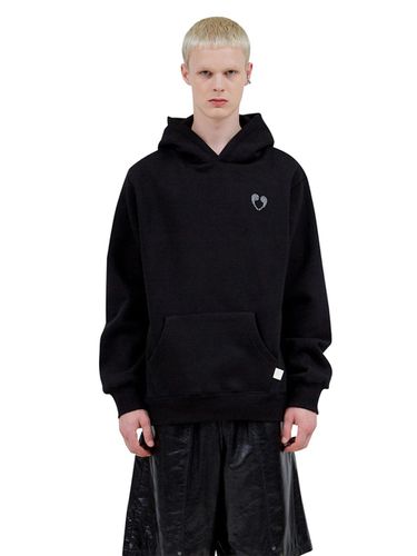 BLACK EMBELLISHED COMMA HOODIE - LABELESS - Modalova