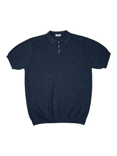 Texture Summer Polo Knit (Blue) - SORTIE - Modalova