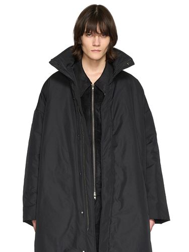 BLACK PADDED LONG COAT - LABELESS - Modalova