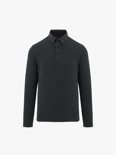 Woven Patch Collar T-Shirt (Charcoal) - FAIRLIAR GOLF - Modalova