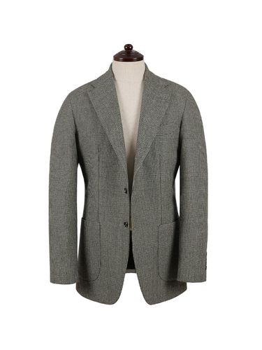 Hound tooth Check Wool Jacket (Brown) - SORTIE - Modalova