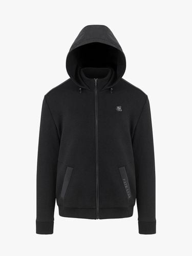 Woven Patch Hood Zip-Up (Black) - FAIRLIAR GOLF - Modalova