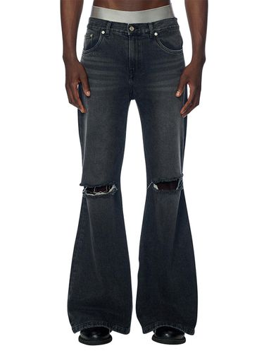 BLACK BOOTCUT JEANS - LABELESS - Modalova