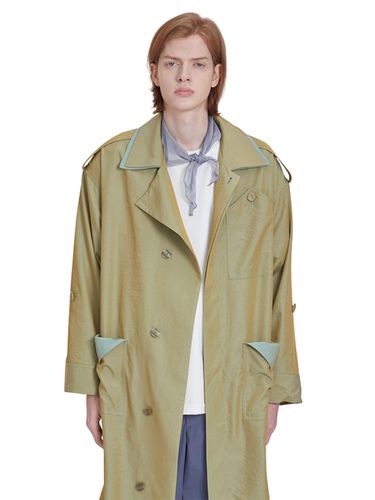 GREEN UPSIDE DOWN LONG COAT - LABELESS - Modalova