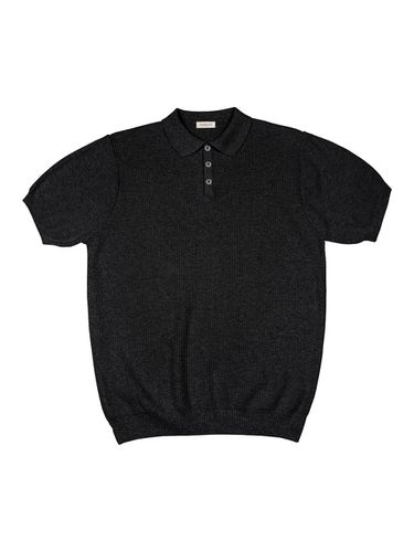 Texture Summer Polo Knit (Black) - SORTIE - Modalova