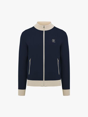 High Neck Zip-Up Sweater (Navy) - FAIRLIAR GOLF - Modalova