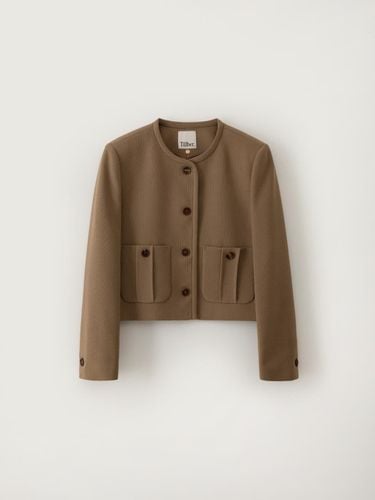 Ryan Collarless Jacket_Beige - Tillber - Modalova