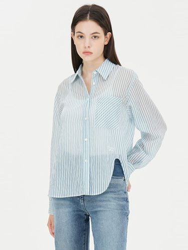 Taffy Stripe Pocket Shirt_SAWS01441BL - Benetton - Modalova