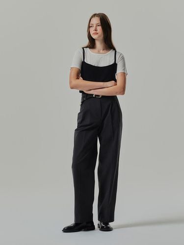 COUTURE] Two-tuck wide belted pants - MIND BRIDGE women - Modalova