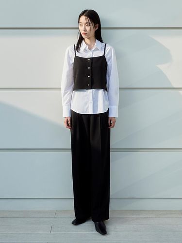 COUTURE] One-Tuck Wide Belted Slacks_2 colors - MIND BRIDGE women - Modalova