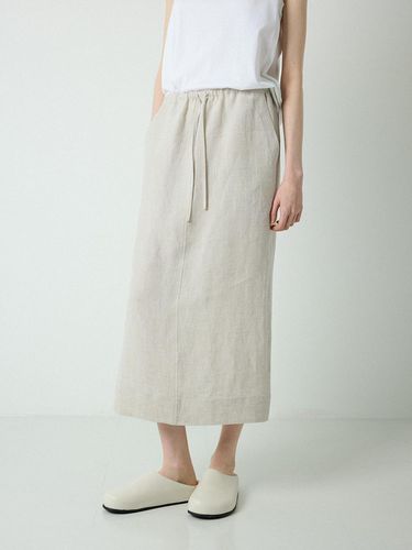 Pure linen skirt_natural - L’EAU - Modalova