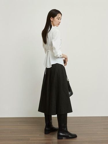 Pleated denim skirt - MIND BRIDGE women - Modalova