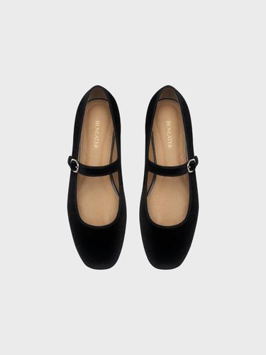 Velvet Mary Jane Flats - BENEATER - Modalova