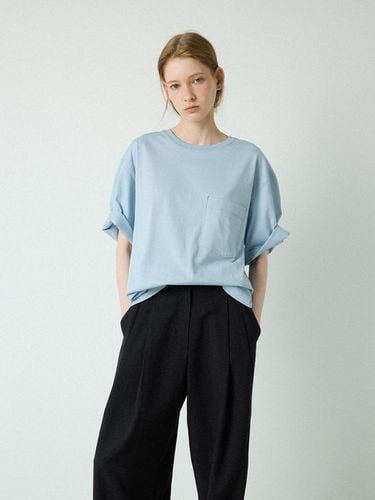 Boxy pocket t-shirt_blue - L’EAU - Modalova