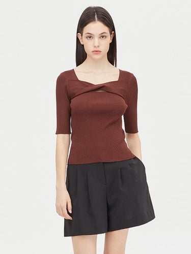 Twist V-neck Knitwear_SAKP40431BR - Benetton - Modalova