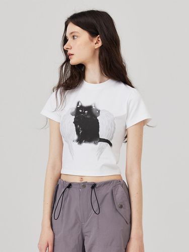 Angel Short Sleeve T-Shirt White - KITTY POTTERY - Modalova