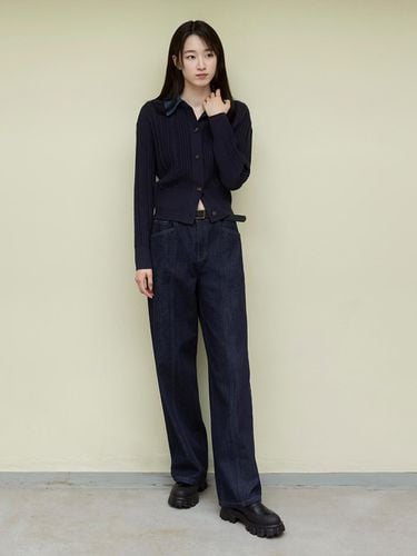 Wide nonfade slit denim pants - MIND BRIDGE women - Modalova