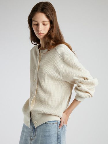 Leau waffle cardigan_ecru - L’EAU - Modalova