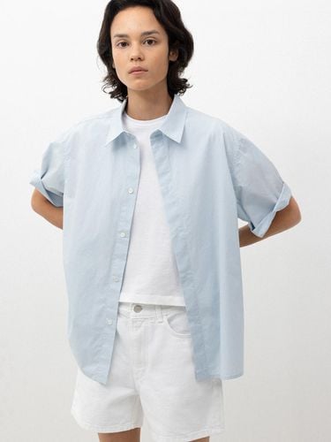 Alex cotton half shirt_light blue - L’EAU - Modalova