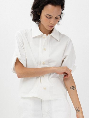 Andy cotton shirt jacket_white - L’EAU - Modalova