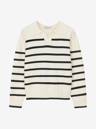 Stripe-collar knit top - MIND BRIDGE women - Modalova