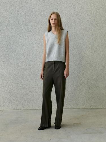 Cashmere straight pants (brown) - tetu - Modalova