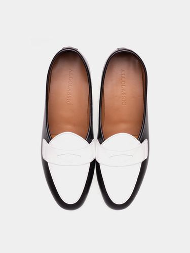 Belgian Penny Loafers Black & White 2 / ALC044 - ALL CLASSIC - Modalova